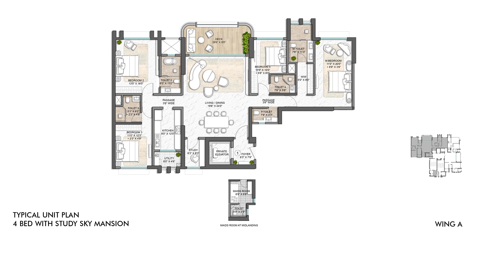 lodha-vero-matunga-typical-unit-plan-4-bed-with-study-sky-mansion