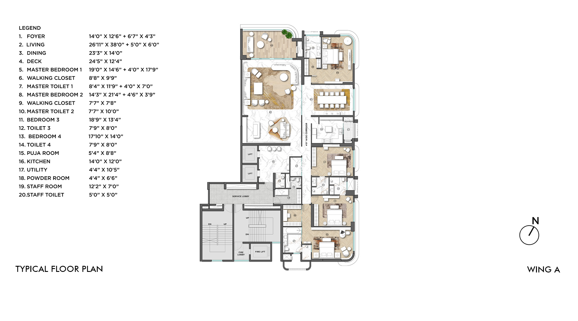 lodha-cullinan-versova-Typical-Floor-Plan-Wing-A