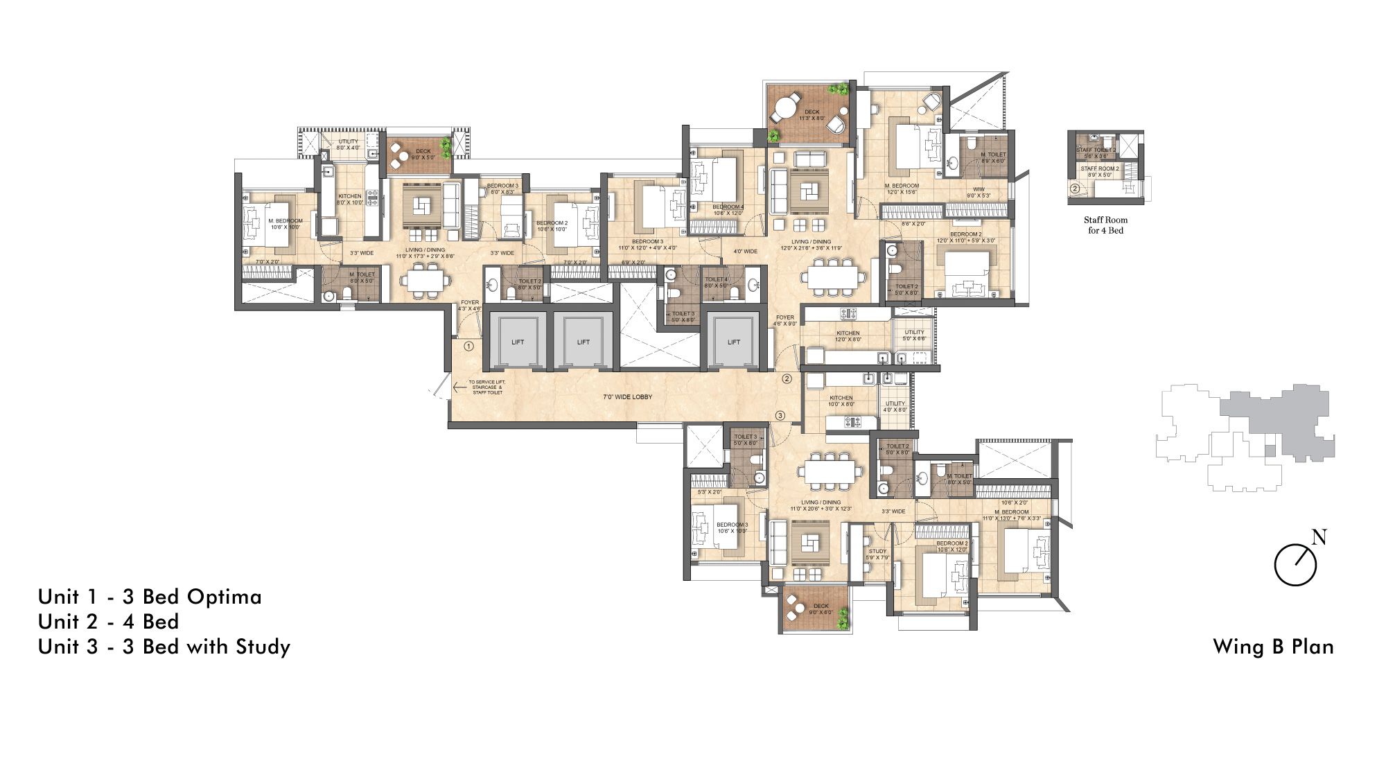 Lodha-Bellevue-Mahalaxmi-3-bhk-4-bhk-floor-plan-wing-B