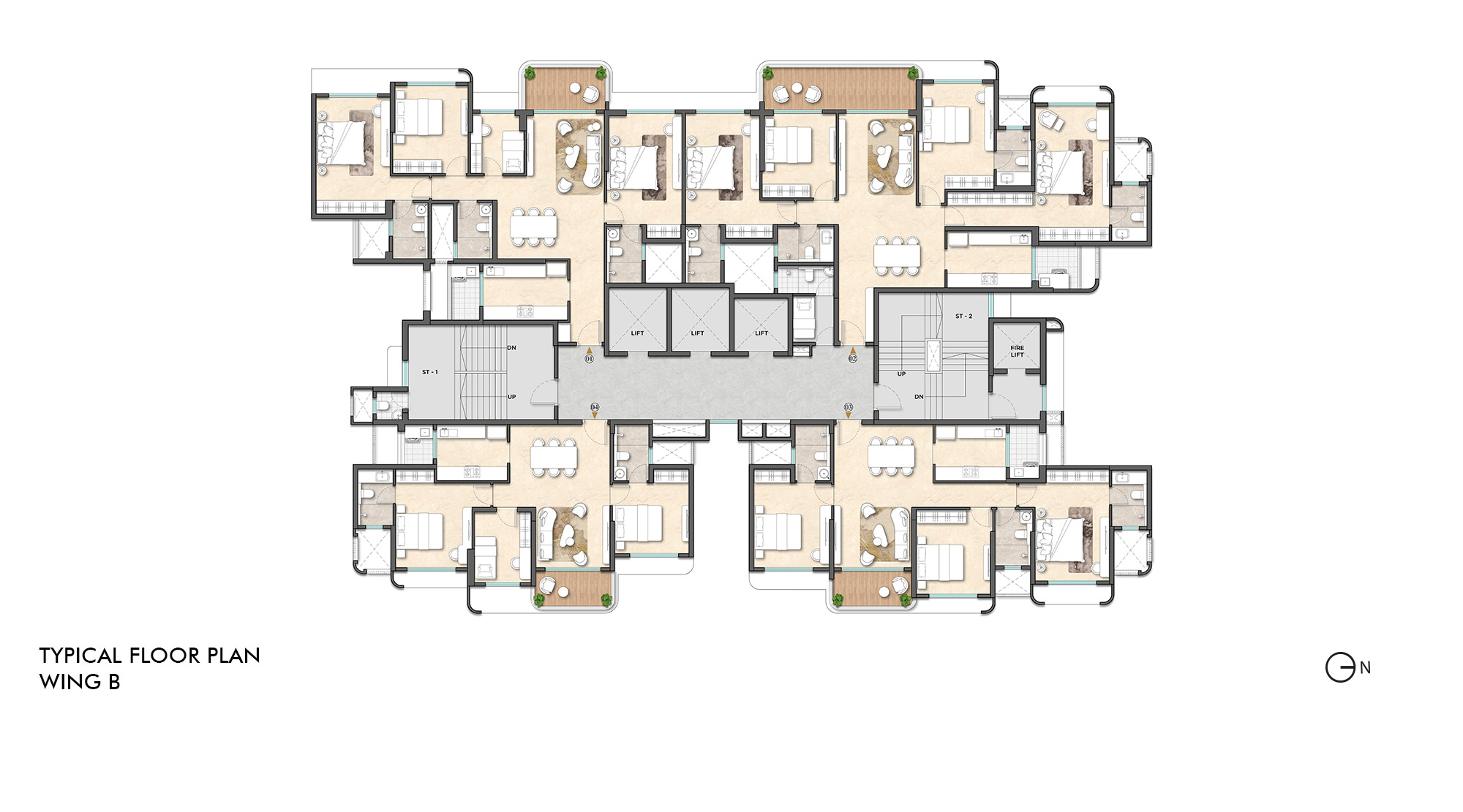 Lodha-Altus-Borivali-WingB-Typical-Floor-Plan