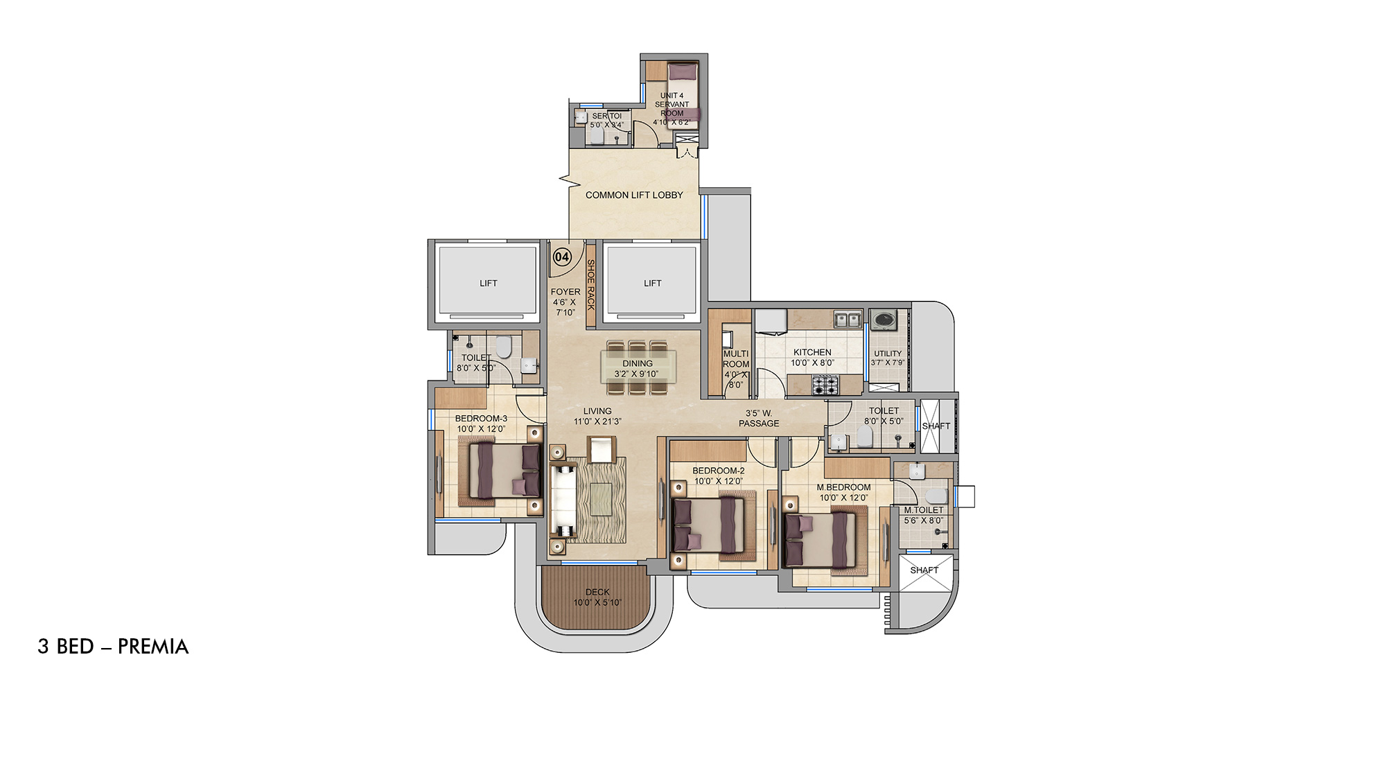 Lodha-Bel-Air-Jogeshwari-Mumbai-3Bhk-Premia-Floor-Plan