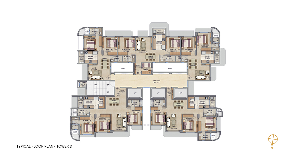 Lodha-Bel-Air-Jogeshwari-Mumbai-Tower-D-Typical-Floor-Plan