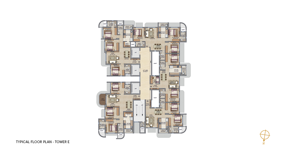 Lodha-Bel-Air-Jogeshwari-Mumbai-Tower-E-Typical-Floor-Plan