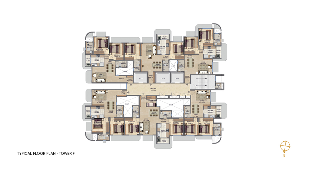 Lodha-Bel-Air-Jogeshwari-Mumbai-Tower-F-Typical-Floor-Plan