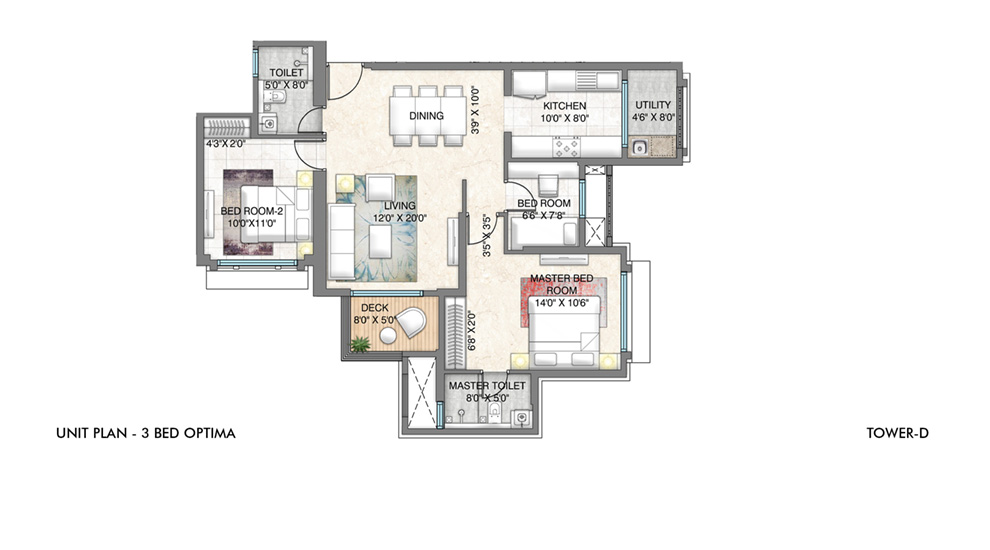 Lodha-Bellagio-Powai-3Bhk-Optima-Floor-Plan