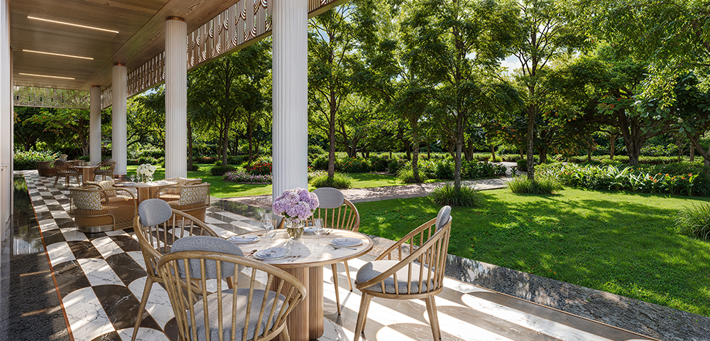 Lodha-Corinthia-Resttaurant-Cafe-and-Garden-Area-View