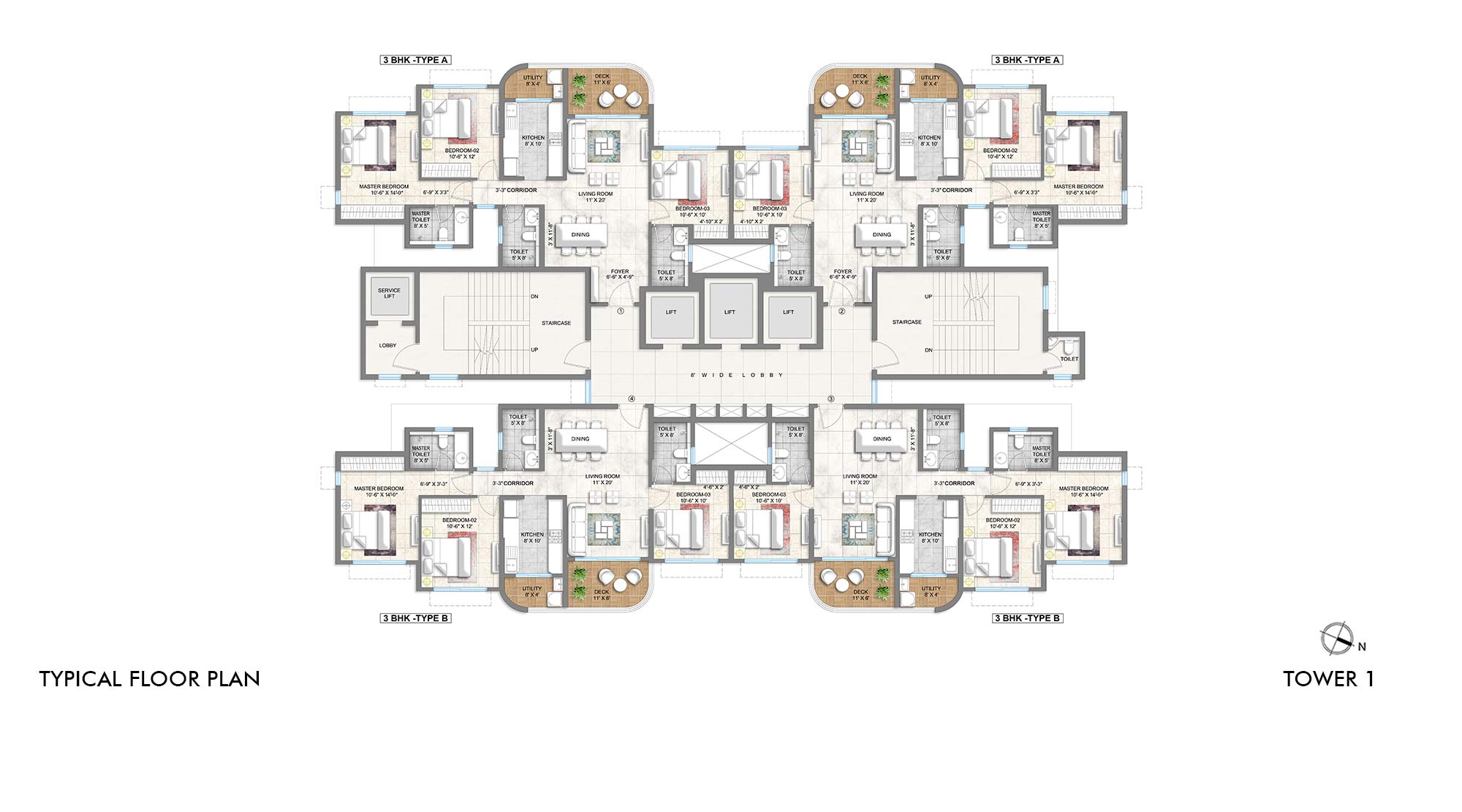 Lodha-Corinthia-Tower1-Typical-Floor-Plan