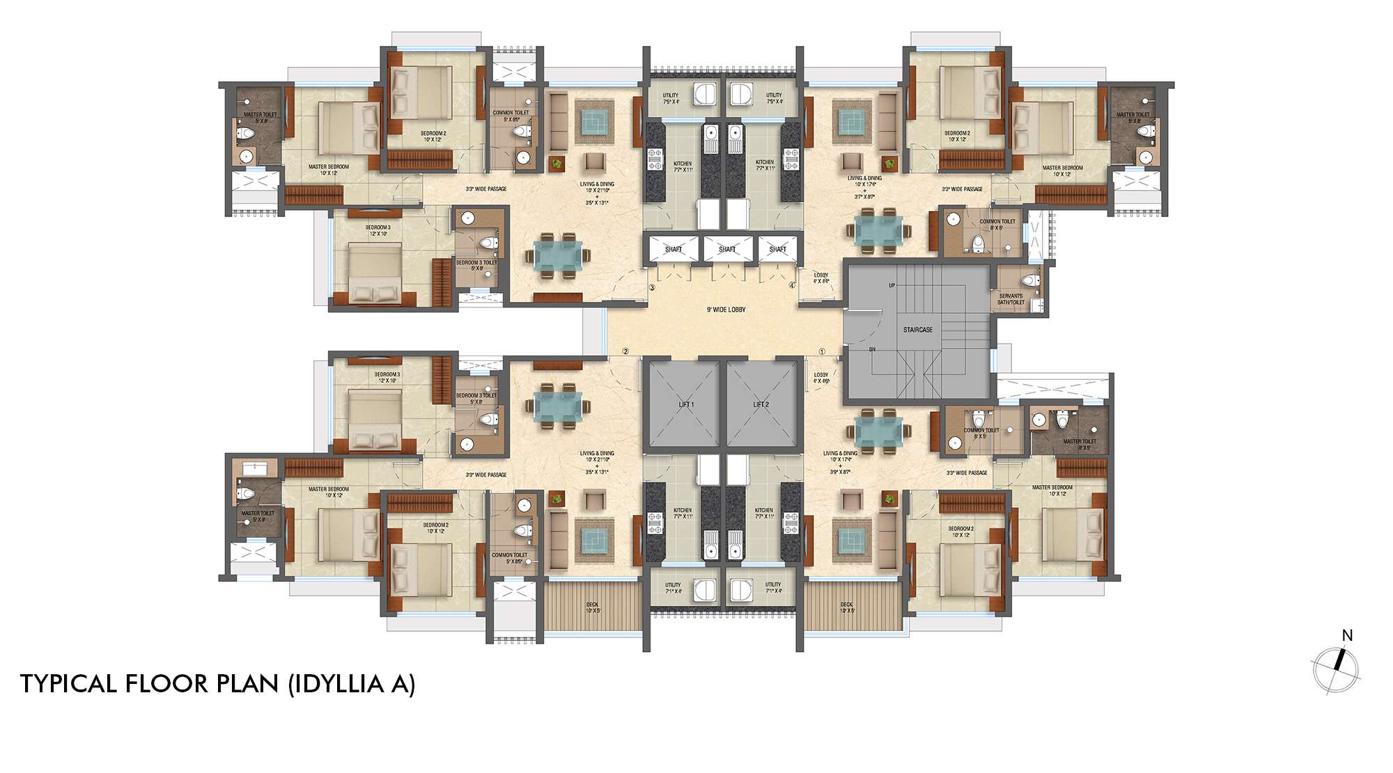 Lodha-Eternis-Andheri-Typical-Floor-Plan-IdylliaA