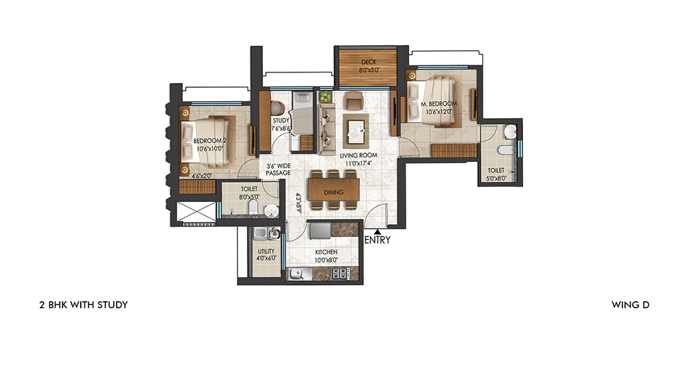 Lodha-Regalia-Mulund-2Bhk-With-Study-Room-Floor-Plan