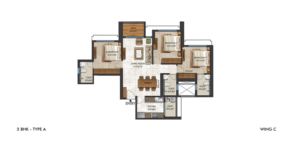 Lodha-Regalia-Mulund-3Bhk-TypeA-Floor-Plan