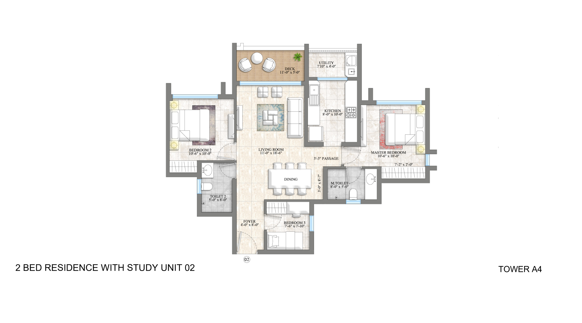 Lodha-Riservo-2Bhk-With-Study-Room-Floor-Plan-Unit02