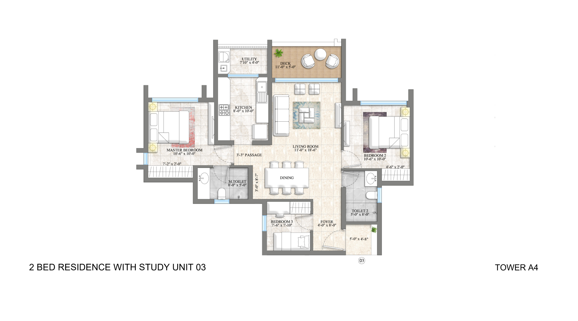 Lodha-Riservo-2Bhk-With-Study-Room-Floor-Plan-Unit03