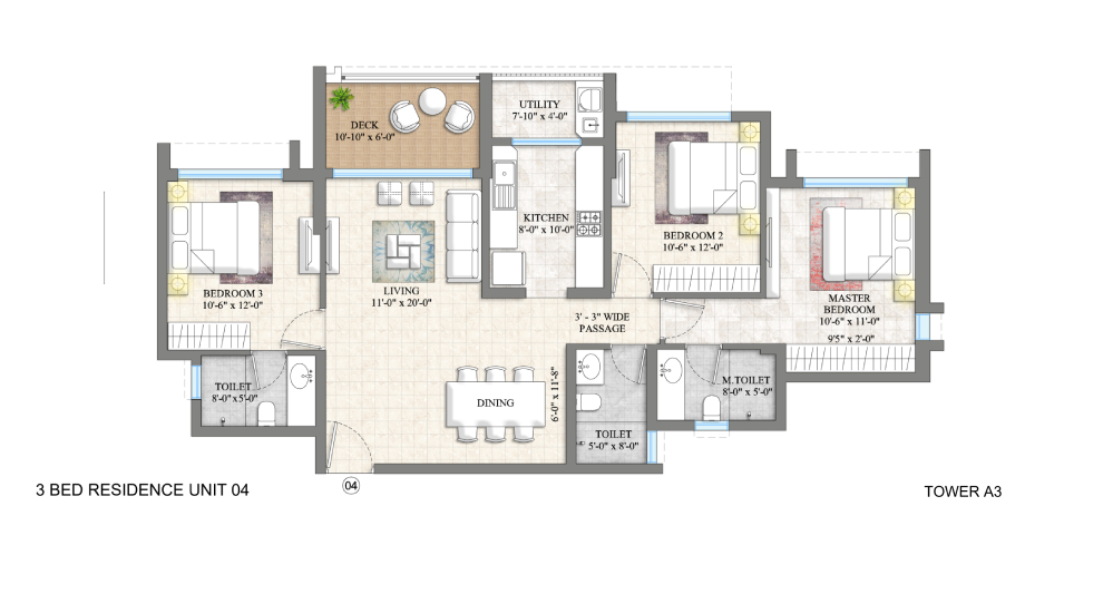 Lodha-Riservo-3Bhk-Floor-Plan-Unit04