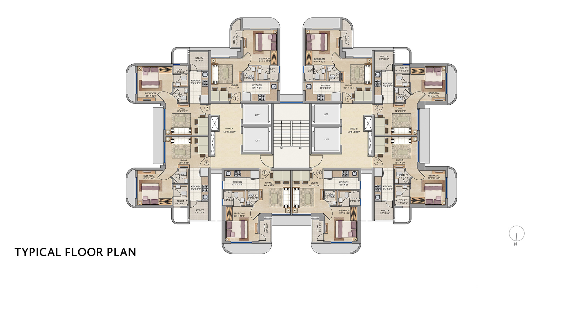 Lodha-Unica-Jogeshwari-Typical-Floor-Plan